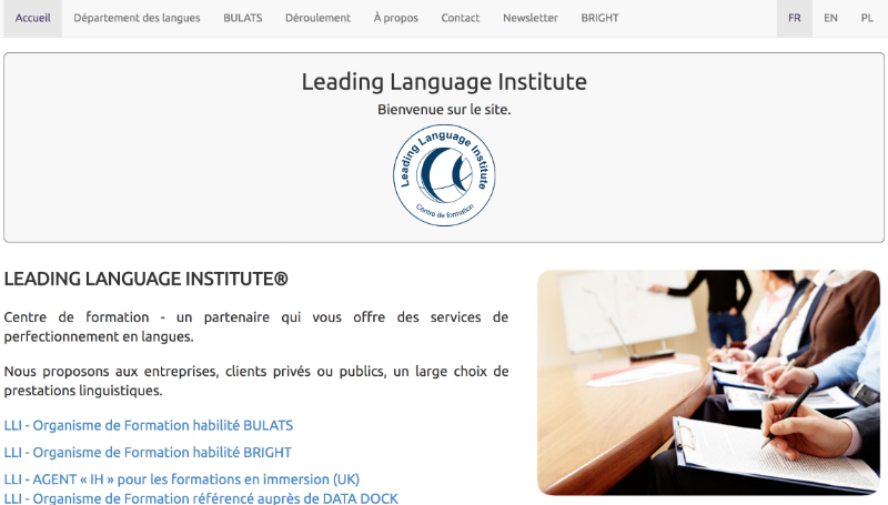 Leading Language Institute Website